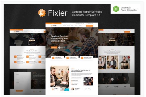 Fixier – Gadgets & Electronics Repair Services Elementor Template Kit