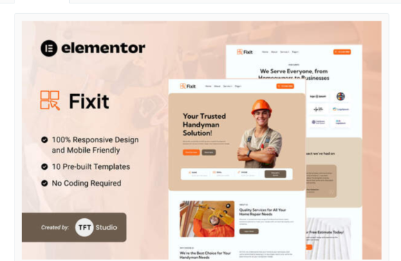 Fixit - Handyman Services Elementor Template Kit