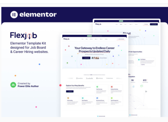Flexjob – Job Board & Vacancies Elementor Template Kit