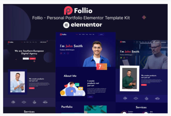 Follio - Personal Portfolio Elementor Template Kit
