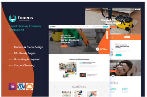 Fouens - Cleaning & Home Maintenance Company Elementor Template Kit