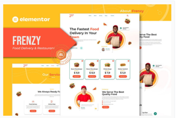 Frenzy - Food Delivery & Restaurant Elementor Template Kit