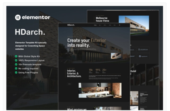 HDarch - Architecture & Interior Elementor Template Kit