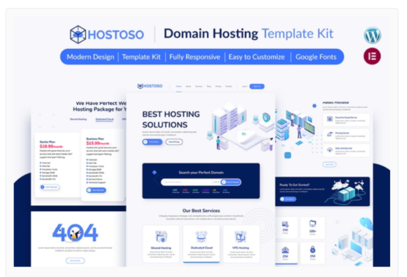 HOSTOSO - Hosting & Webhosting Service Template Kit
