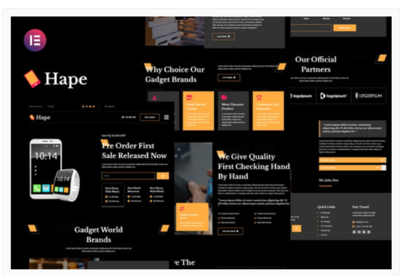 Hape - Gadget Showcase Elementor Pro Template Kit