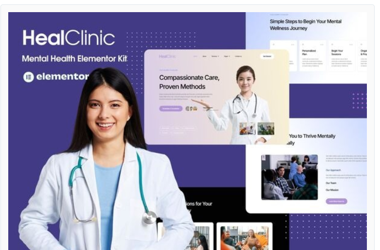 HealClinic - Health Care Center Elementor Kit Template