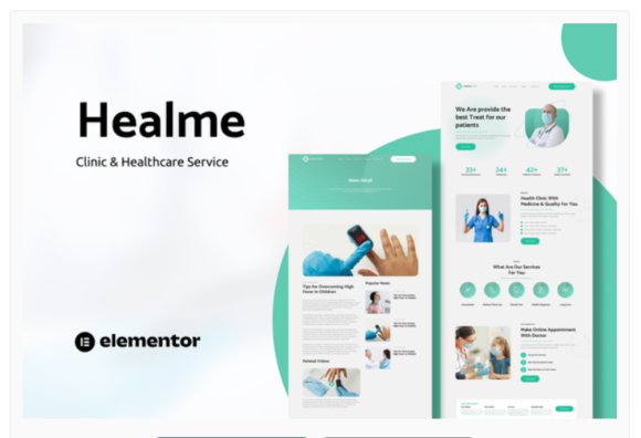 Healme - Clinic & Healthcare Service Elementor Template Kits