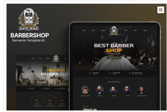 Hector - Barbershop Elementor Template Kit