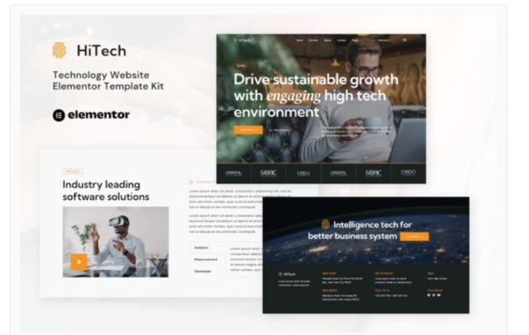 HiTech - IT Solutions & Services Elementor Template Kit