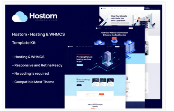 Hostom - Hosting & WHMCS Elementor Template Kit