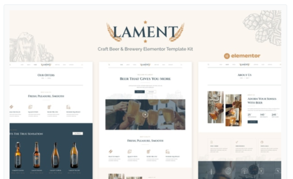 Lament - Craft Beer & Brewery Elementor Template Kit