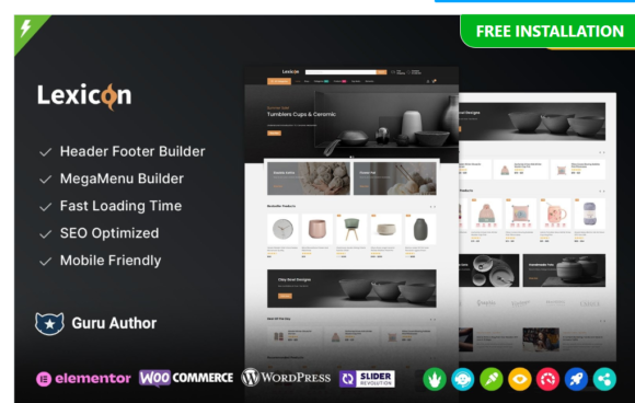 Lexicon - Art and Gallery Shop Elementor WooCommerce Theme