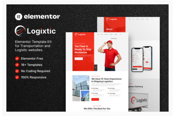 Logixtic – Transportation & Logistic Elementor Template Kit