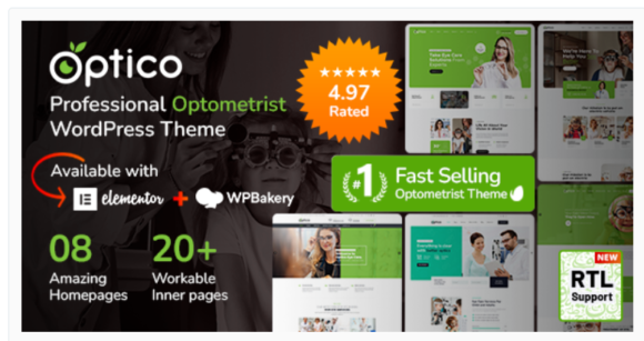 Optico - Optometrist & Eye Care WordPress Theme