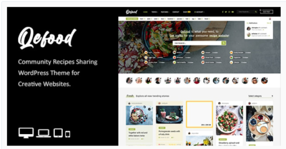 Qefood - Community Sharing WordPress Theme