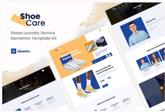 Shoecare - Shoe Laundry Service Elementor Template Kit