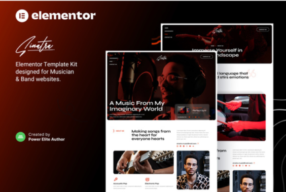 Sinatra – Musician & Band Elementor Template Kit
