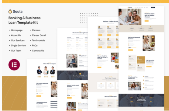 Souta - Banking & Business Loan Elementor Template Kit