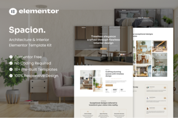 Spacion - Architecture & Interior Elementor Template Kit
