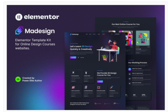 Madesign – Online Design Courses Elementor Template Kit
