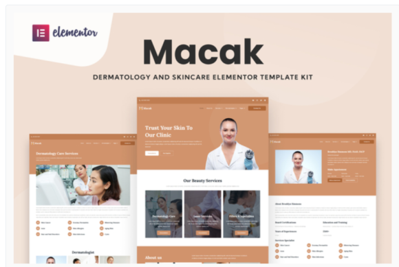Macak - Dermatology Clinic Elementor Template Kit