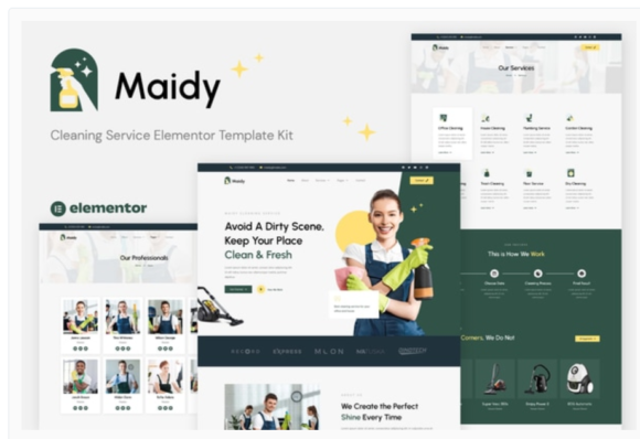 Maidy - Cleaning Service Elementor Template Kit