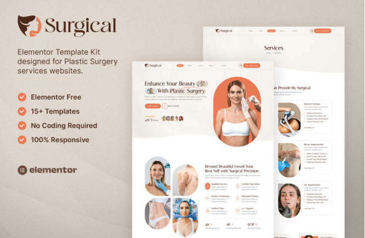 Surgical – Plastic Surgery Clinic Elementor Template Kit
