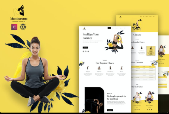 Mantrasana – Yoga Studio Elementor Template Kit
