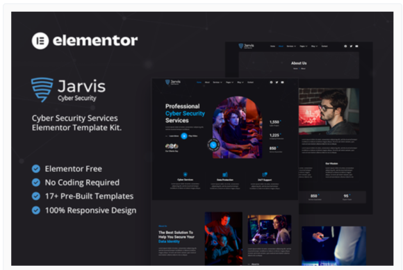Jarvis - Cyber Security Services Elementor Template Kit