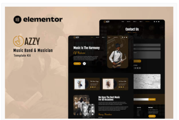 Jazzy - Music Band & Musician Elementor Template Kit