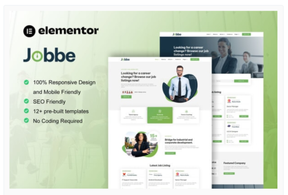 Jobbe - Job Listing & Recruitment Agency Elementor Template Kit