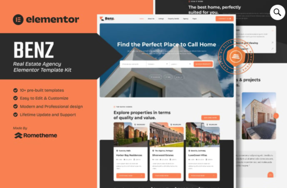 Benz – Real Estate Elementor Template Kit