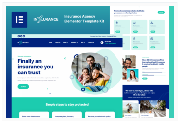 Inxurance - Insurance Agency Elementor Pro Template Kit