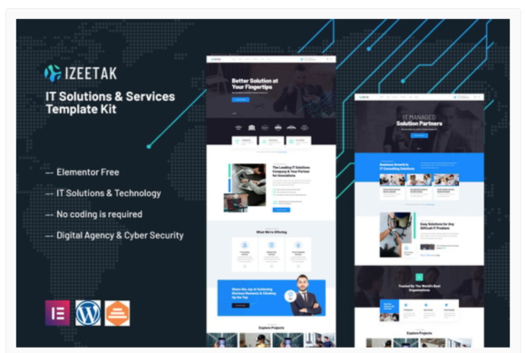 Izeetak - IT Solutions & Services Elementor Template Kit