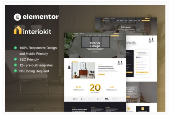 Interiokit - Interior Design & Architecture Elementor Template Kit