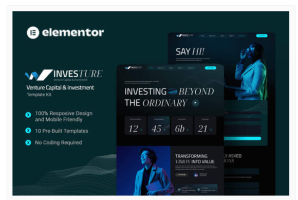 Investure - Venture Capital & Investment Elementor Template Kit
