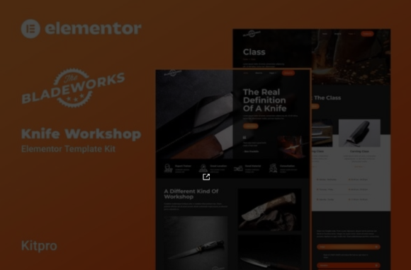 Bladeworks - Knife Workshop Elementor Template Kit