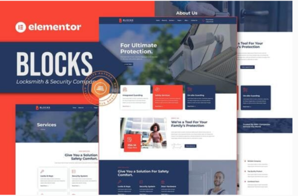 Blocks - Locksmith & Security Company Elementor Template Kit