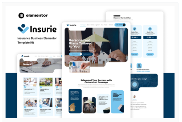 Insurie - Insurance Business Elementor Template Kit