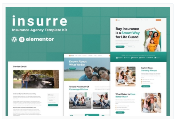 Insurre - Insurance Agency Elementor Template Kit
