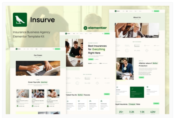 Insurve - Insurance Business Agency Elementor Template Kit