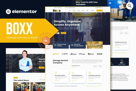 Boxx – Storage Services Company Elementor Template Kit