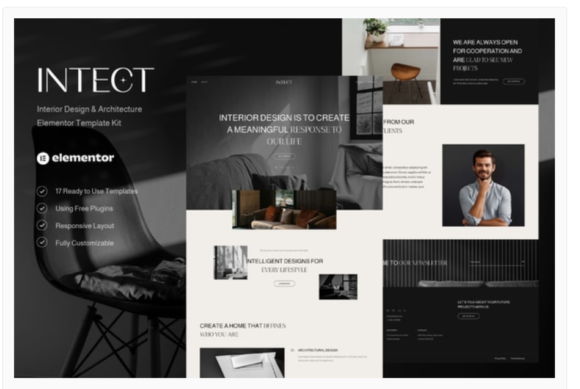 Intect - Interior Design & Architecture Elementor Template Kit