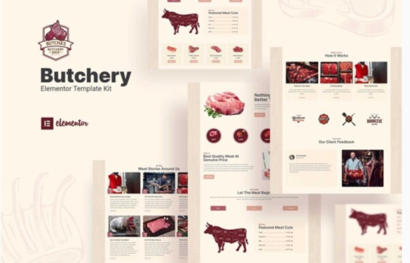 Butcha - Butchery Shop Elementor Template Kit
