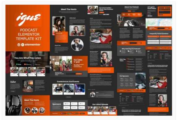 iGUE - Podcaster Elementor Template Kit
