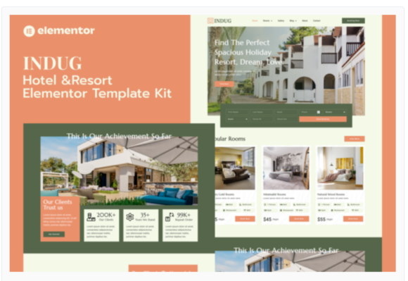 Indug - Hotel & Resort Elementor Pro Template Kit