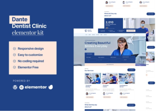 Dante - Dentist & Dental Clinic Elementor Template Kit