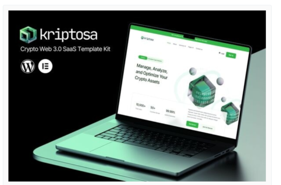 Kriptosa - Web3 SaaS Elementor Template Kit
