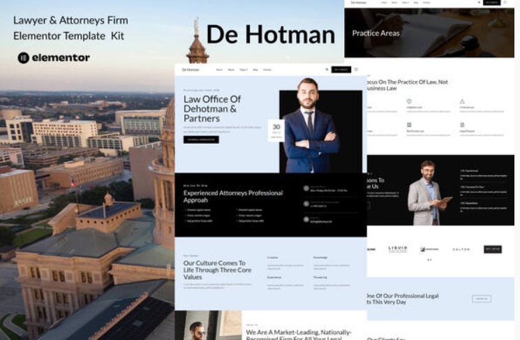 DeHotman - Laywer & Attorney Firm Elementor Template Kit