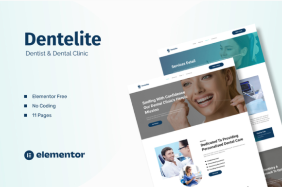 Dentelite - Dentist & Dental Clinic Elementor Template Kit